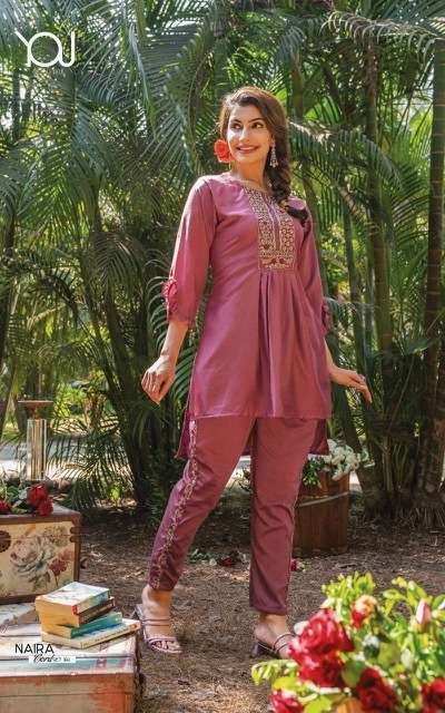 NAIRA BY WANNA DESIGNER WITH WORK CHINON SILK CO ORD SETS ARE AVAILABLE AT WHOLESALE PRICE