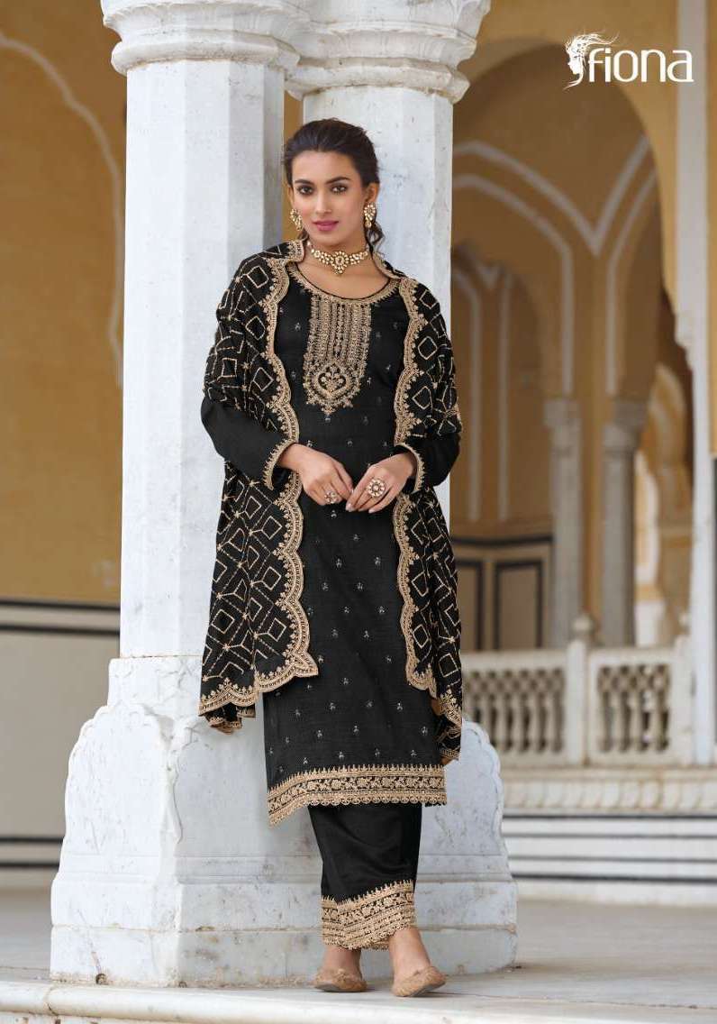 GULRANG BY FIONA DESIGNER WITH WORK PREMIUM SILK SUITS ARE AVAILABLE IN SINGLES AT WHOLESALE PRICE