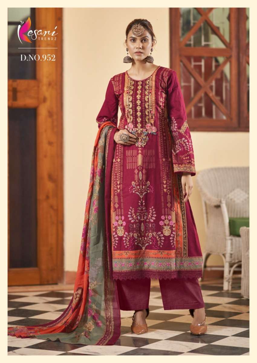 JANNAT E NOOR BY KESARI TRENDZ DESIGNER WITH PRINTED PAKISTANI STYLE LAWN COTTON SUITS ARE AVAILABLE AT WHOLESALE PRICE