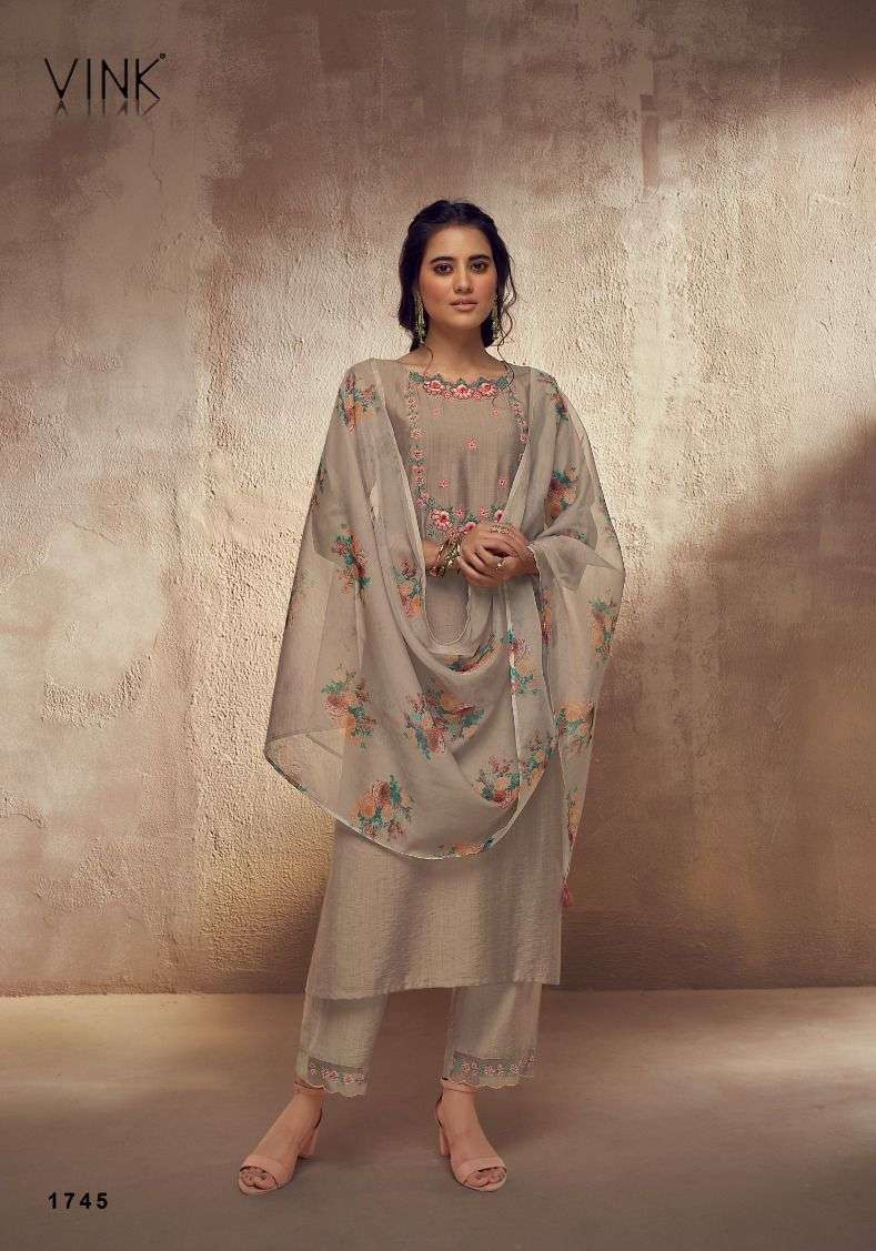 OCCASIONS VOL-5 KURTI BY VINK DESIGNER WITH WORK VISCOSE KURTI WITH PANT AND DUPATTA ARE AVAILABLE AT WHOLESALE PRICE