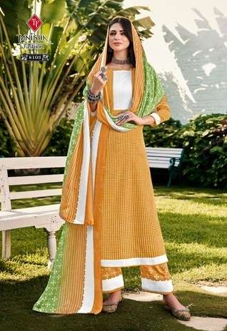 BANDHEJ VOL-2 SERIES 8101 TO 8108 BY TANISHK FASHION DESIGNER WITH BANDHANI PRINT COTTON SUITS ARE AVAILABLE AT WHOLESALE PRICE