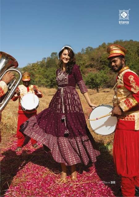 EVERYDAY OCCASION SERIES 101 TO 108 GOWN BY KIANA DESIGNER WITH WORK COTTON GOWNS ARE AVAILABLE AT WHOLESALE PRICE