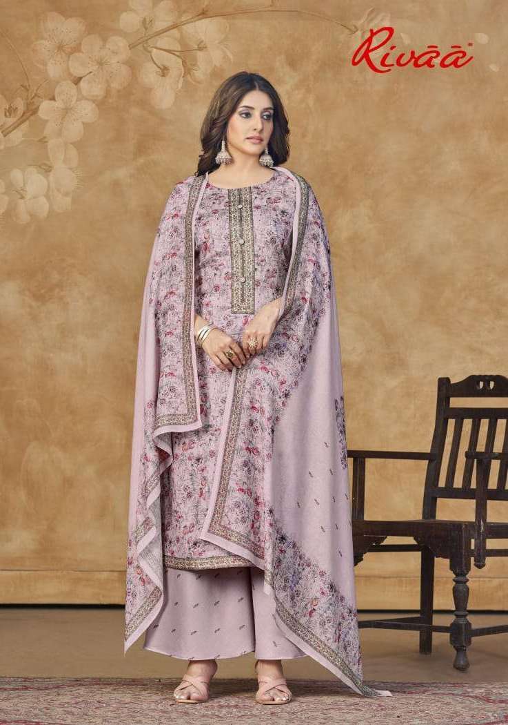NIVEDITA SERIES 4001 TO 4004 BY RIVAA DESIGNER WITH DIGITAL PRINTED JAM SATIN SUITS ARE AVAILABLE AT WHOLESALE PRICE
