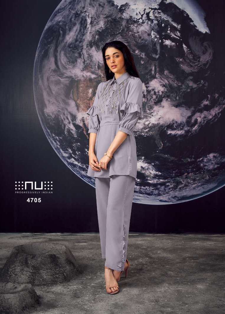 NU VOL-47 SERIES 4701 TO 4707 CO ORD SET DESIGNER WITH WORK IMPORTED CO ORD SETS ARE AVAILABLE AT WHOLESALE PRICE