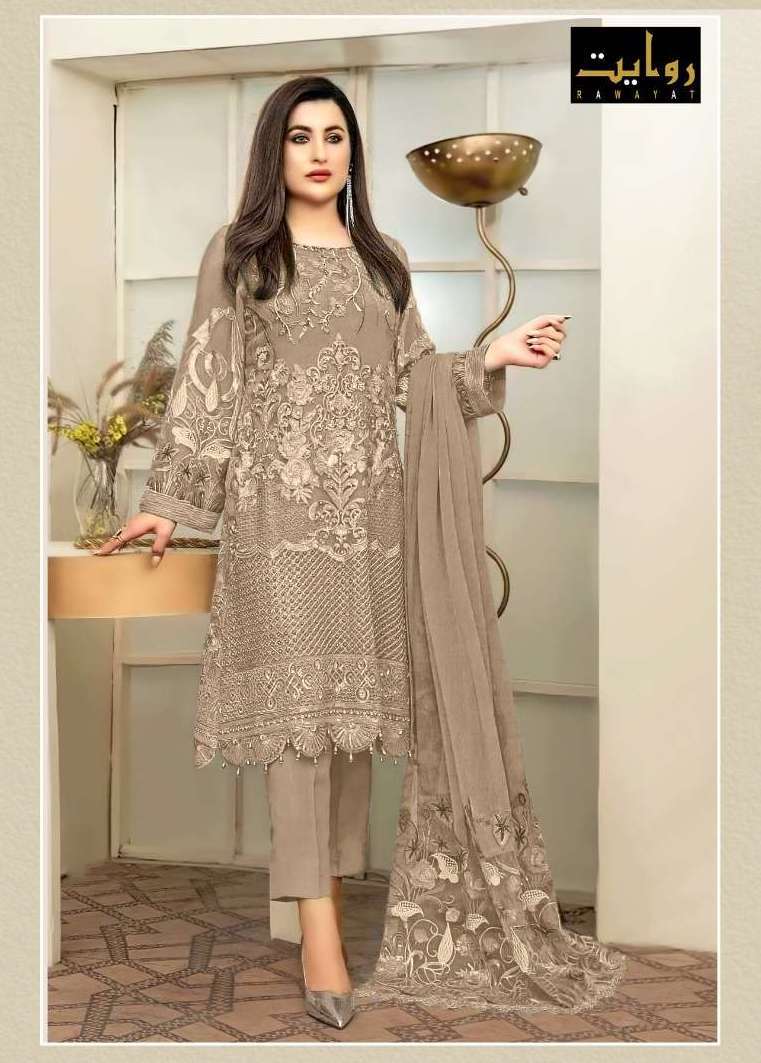 AL ZOHAIB VOL-5 SERIES 3071M TO 3071P BY RAWAYAT DESIGNER WITH WORK GEORGETTE PAKISTANI STYLE SUITS ARE AVAILABLE AT WHOLESALE PRICE