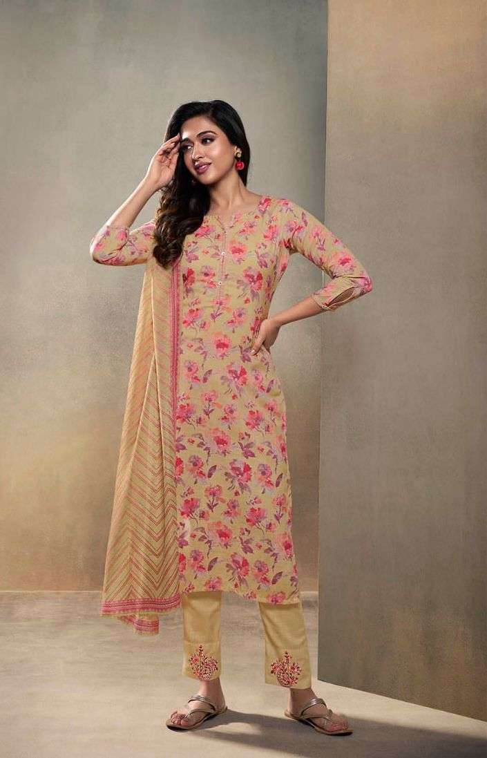 REFRESH SERIES 421 TO 428 BY VATSAM DESIGNER WITH DIGITAL PRINTED LINEN TOP WITH PANT AND DUPATTA ARE AVAILABLE AT WHOLESALE PRICE