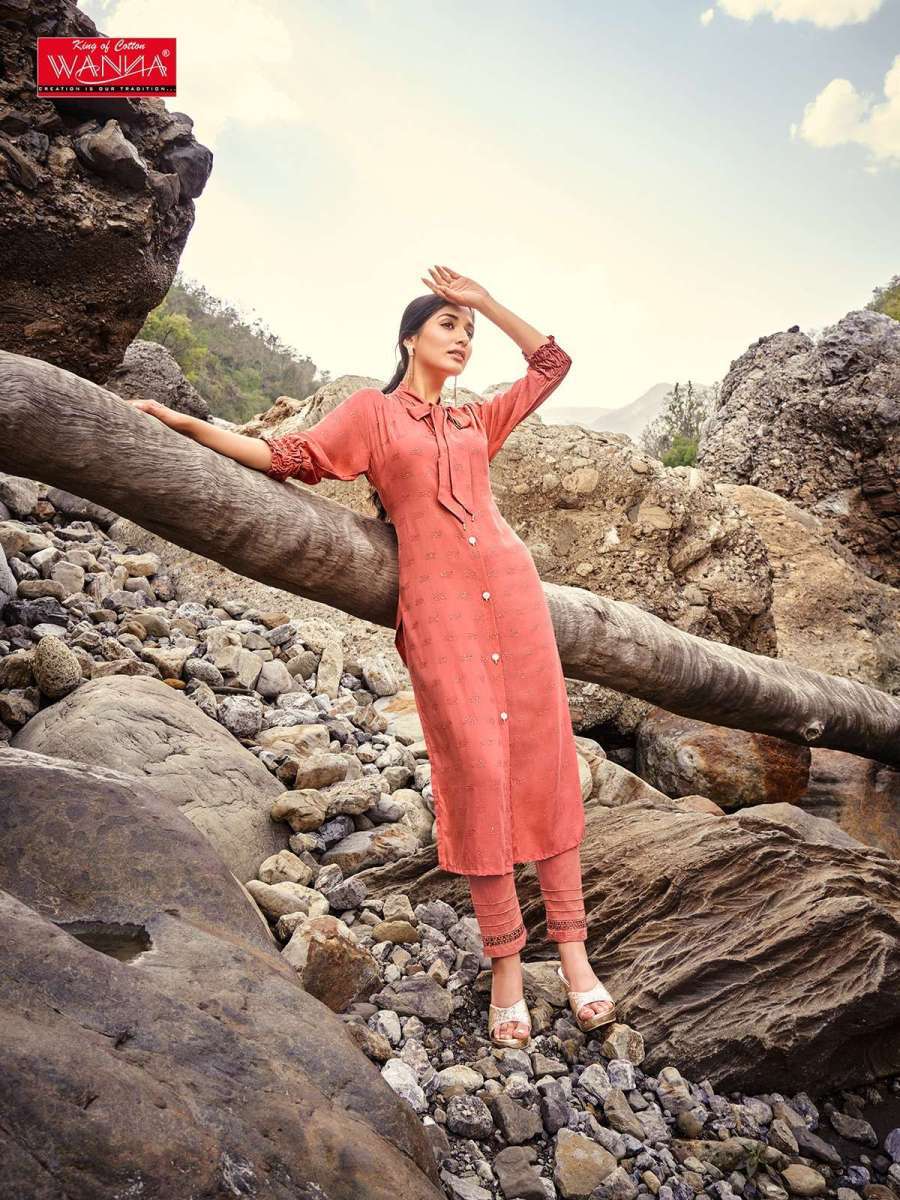 JASMINE SERIES 1001 TO 1006 KURTI BY WANNA DESIGNER VISCOSE RAYON KURTIS ARE AVAILABLE AT WHOLESALE PRICE