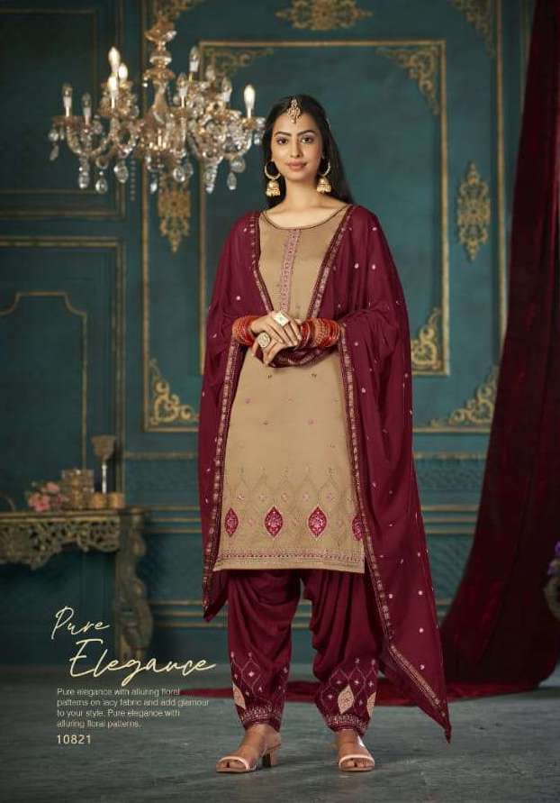 LASKARA SERIES 10821 TO 10826 BY KESSI DESIGNER WITH WORK JAM SILK COTTON SUITS ARE AVAILABLE AT WHOLESALE PRICE