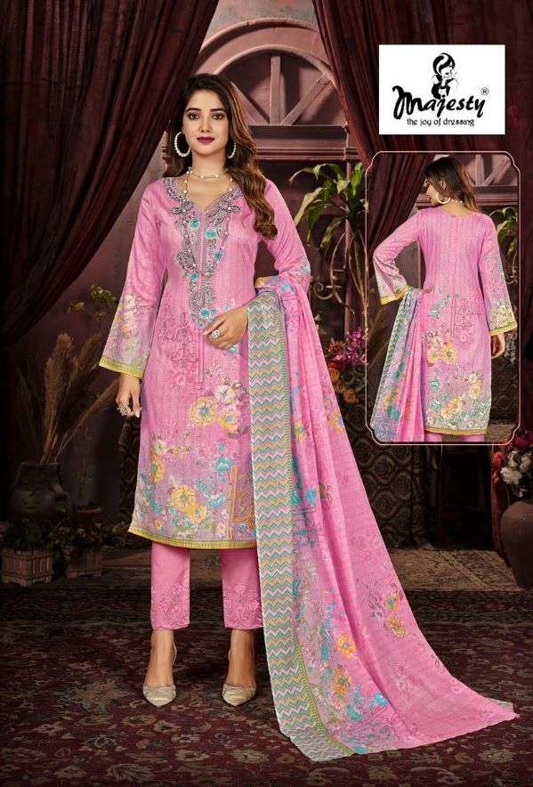 MARIA B LAWN VOL-14 SERIES 1401 TO 1406 BY MAJESTY DESIGNER WITH WORK PAKISTANI STYLE JAM COTTON SUITS ARE AVAILABLE AT WHOLESALE PRICE