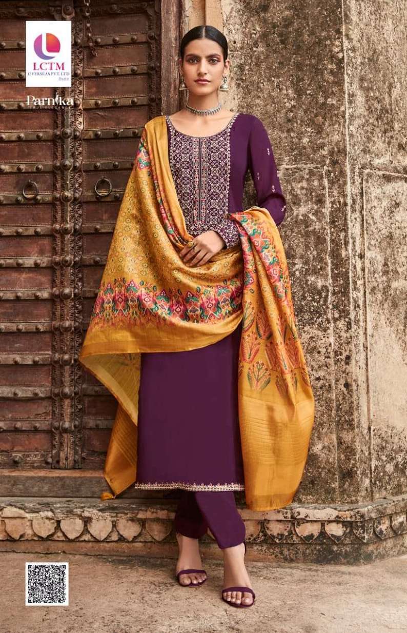 NAZIA SERIES 1001 TO 1006 BY TZU DESIGNER WITH WORK ROMAN SILK SUITS ARE AVAILABLE AT WHOLESALE PRICE
