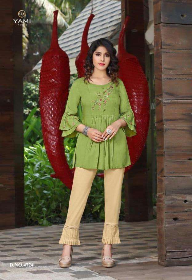 CODE SERIES 4721 TO 4729 BY YAMI DESIGNER WITH WORK RAYON TOP WITH BOTTOM ARE AVAILABLE AT WHOLESALE PRICE
