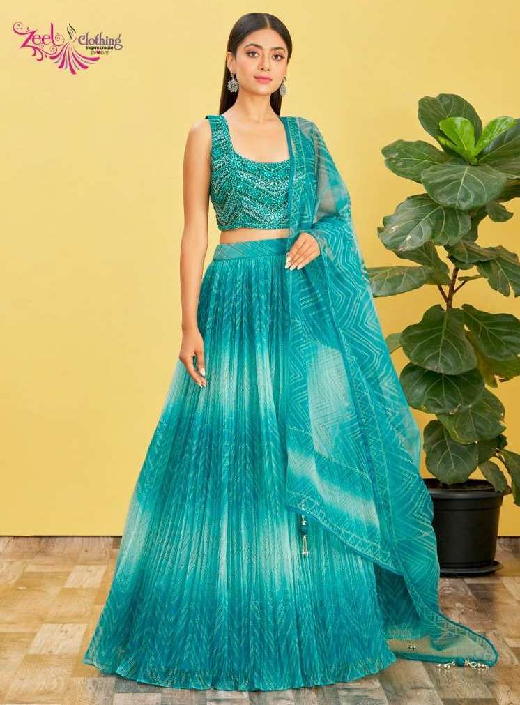 MANDAKINI VOL-2 SERIES 111 TO 121 BY ZEEL DESIGNER PARTY WEAR LEHENGAS ARE AVAILABLE IN SINGLES AT WHOLESALE PRICE