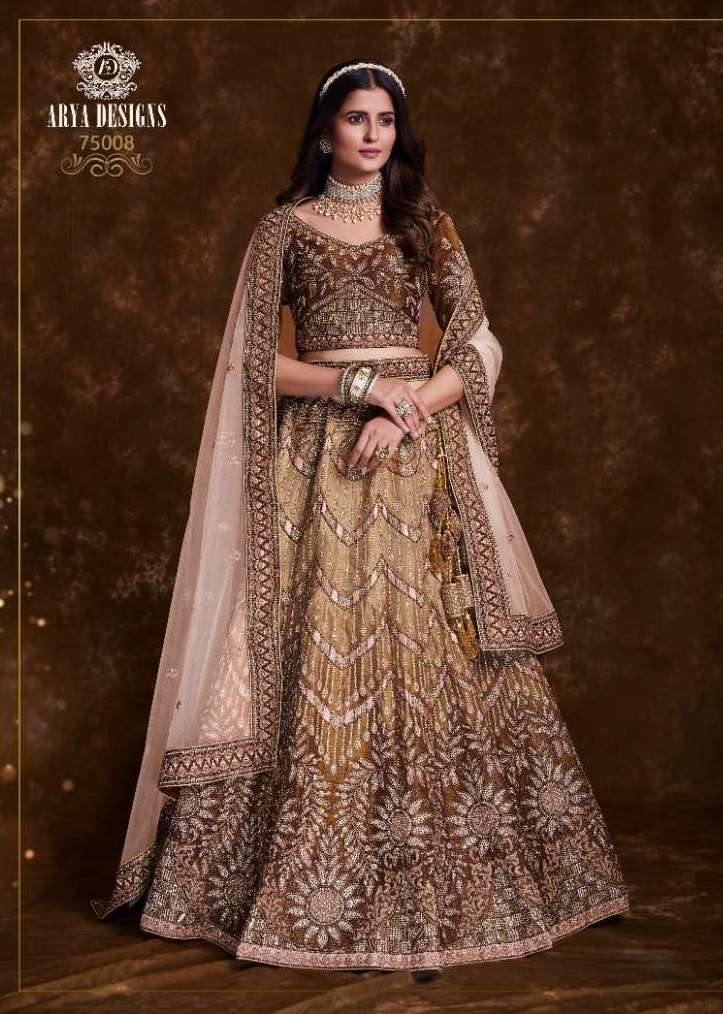 PRATHA VOL-4 SERIES 75001 TO 7524 BY ARYA DESIGNER WITH HEAV Y WORK LEHENGAS ARE AVAILABLE IN SINGLES AT WHOLESALE PRICE