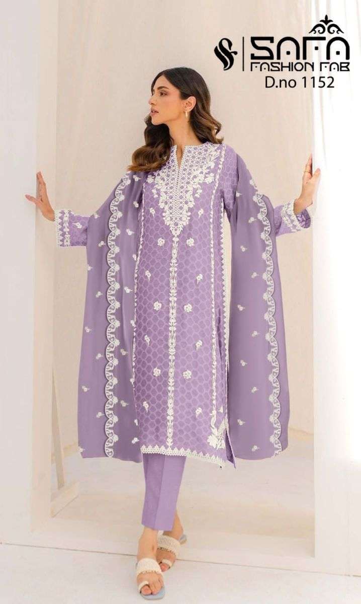 SAFA FASHION FAB 1152 SERIES DESIGNER WITH WORK GEORGETTE PAKISTANI STYLE KURTI WITH BOTTOM AND DUPATTA ARE AVAILABLE AT WHOLESALE PRICE