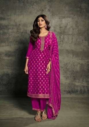 SHILPA VOL-8 SERIES 871 TO 876 BY VATSAM DESIGNER WITH WORK VISCOSE DOLA JACQUARD KURTI WITH BOTTOM AND DUPATTA ARE AVAILABLE AT WHOLESALE PRICE