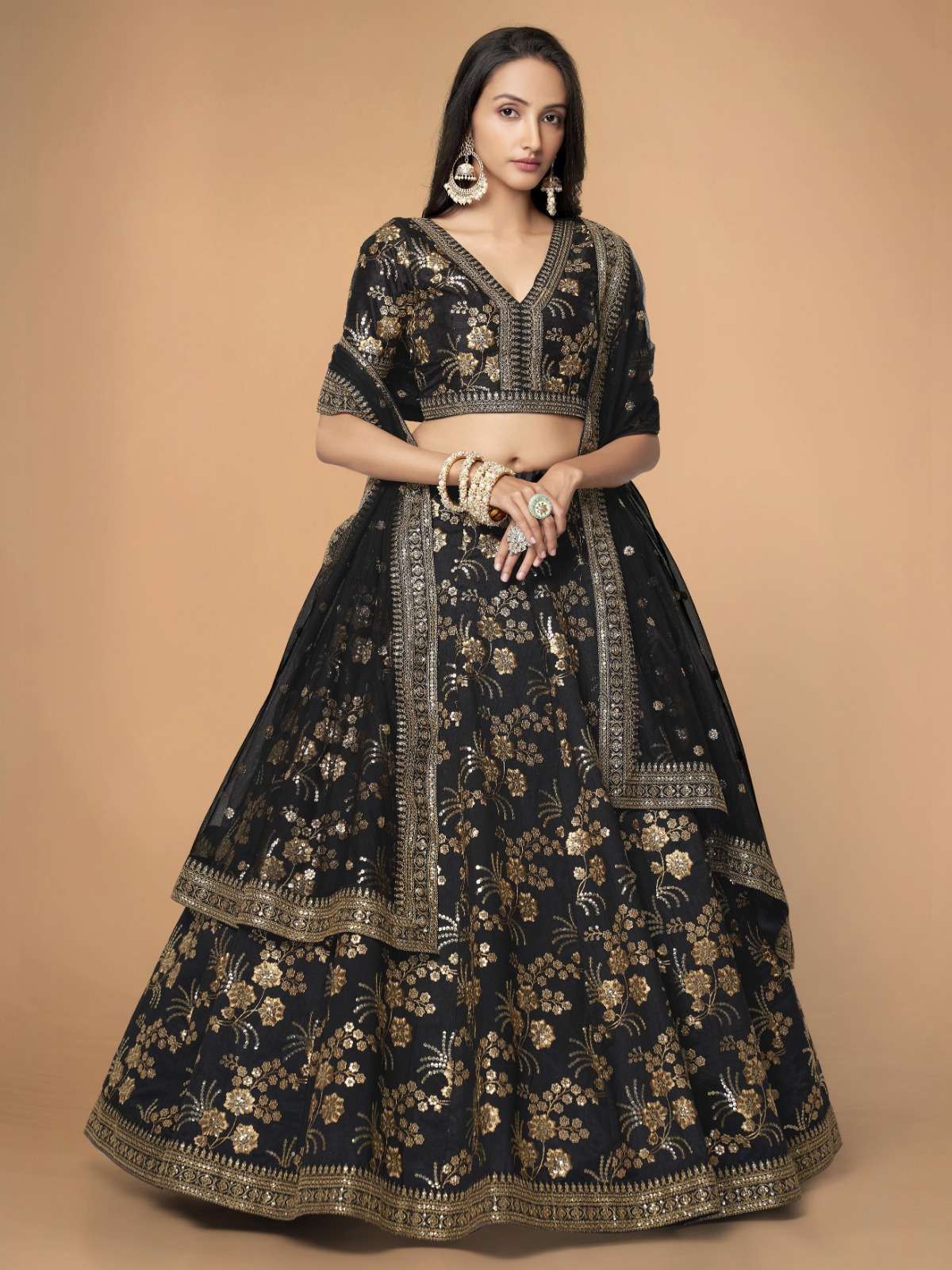 ZEEL SERIES 7813 TO 7814 DESIGNER WITH HEAVY WORK SLUB SILK LEHENGAS ARE AVAILABLE IN SINGLES AT WHOLESALE PRICE