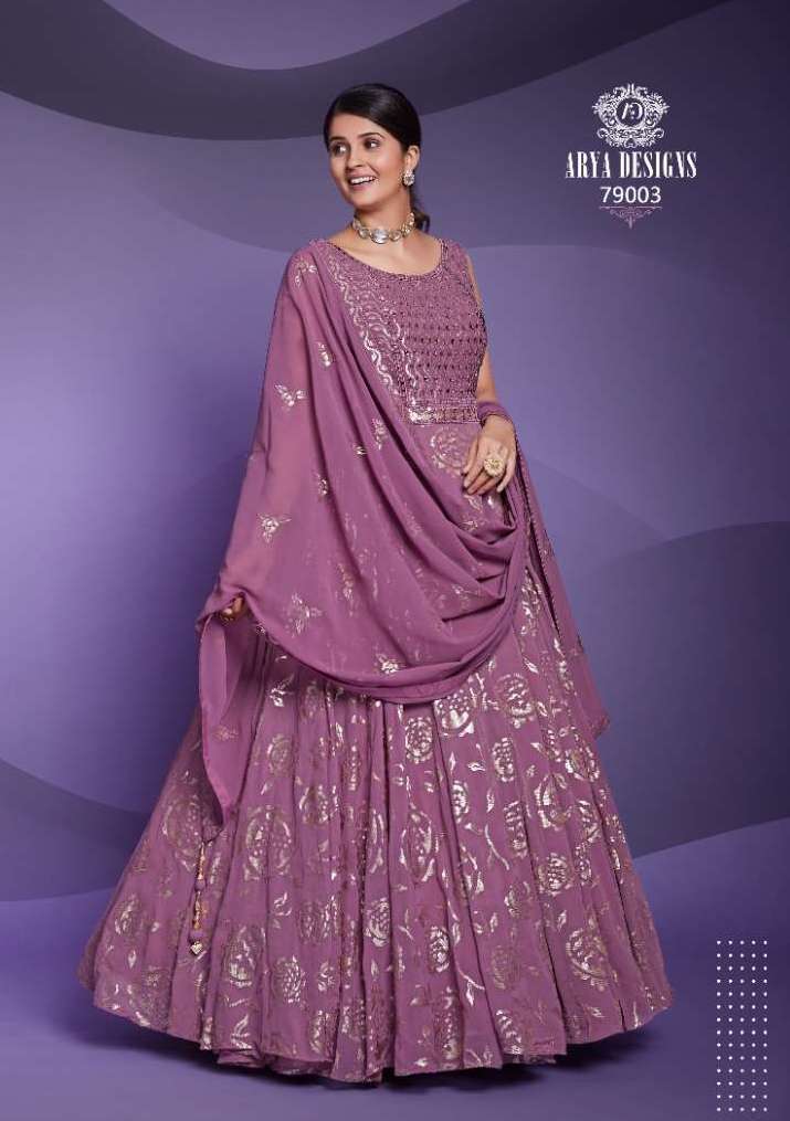 ZOYA VOL-5 SERIES 79001 TO 79003 BY ARYA DESIGNER WITH WORK GEORGETTE READYMADE LEHENGAS ARE AVAILABLE IN SINGLES AT WHOLESALE PRICE