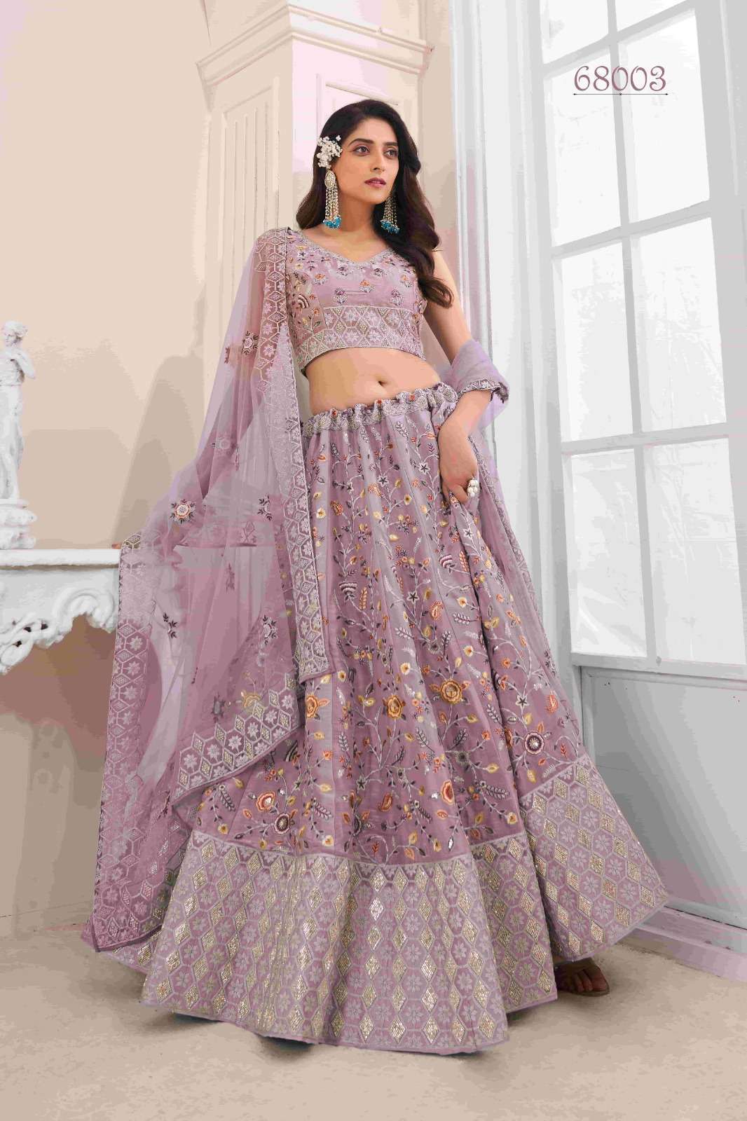 ARYA VOL-49 SERIES 68001 TO 6813 BY ARYA DESIGNER WITH HEAVY WORK BRIDAL WEAR LEHENGAS ARE AVAILABLE IN SINGLES AT WHOLESALE PRICE