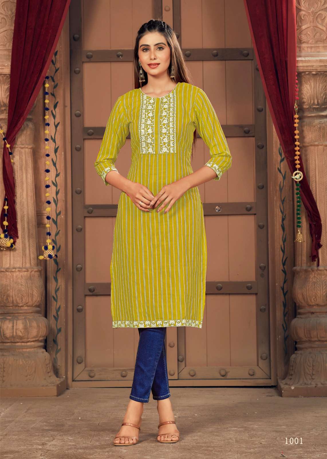 GEETA VOL-3 SERIES 1001 TO 1006 KURTI BY BANWERY DESIGNER RUSSIAN SILK KURTIS ARE AVAILABLE AT WHOLESALE PRICE