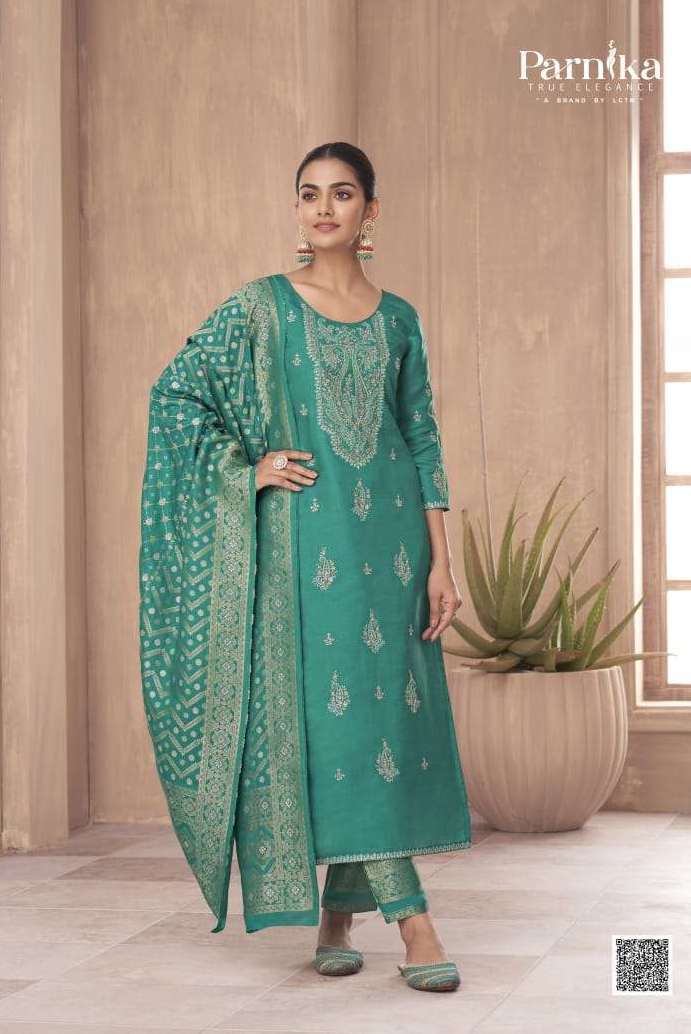 NOORANI SERIES 1001 TO 1006 BY TZU DESIGNER WITH WORK RUSSIAN SILK SUITS ARE AVAILABLE AT WHOLESALE PRICE