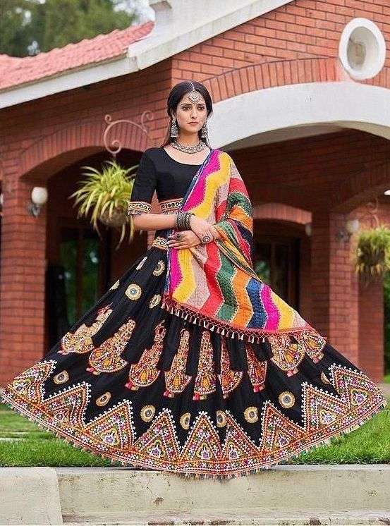 RAAS LEELA VOL-1 DESIGNER WITH WORK COTTON NAVRATRI LEHENGA CHOLI ARE AVAILABLE IN SINGLES AT WHOLESALE PRICE