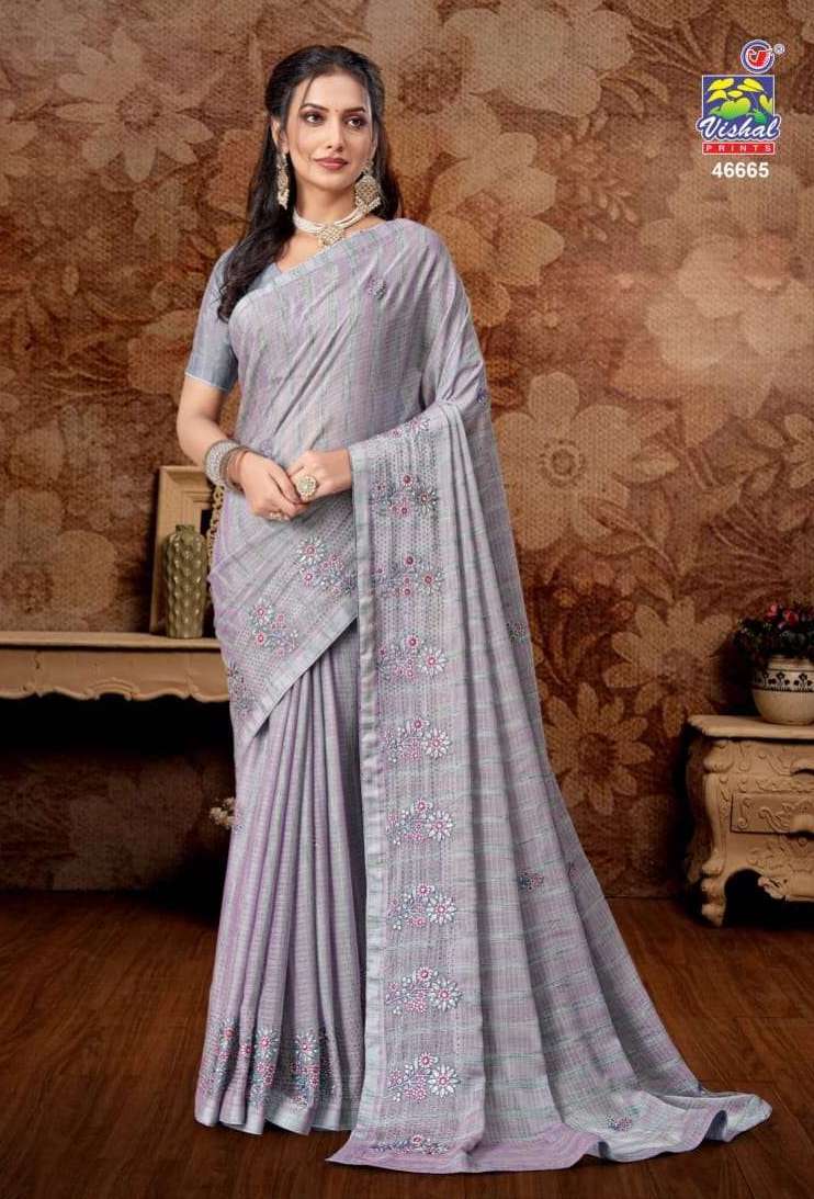 VANAJA SERIES 4665 TO 46670 SAREE BY V ISHAL DESIGNER FANCY SILK SAREES ARE AVAILABLE AT WHOLESALE PRICE