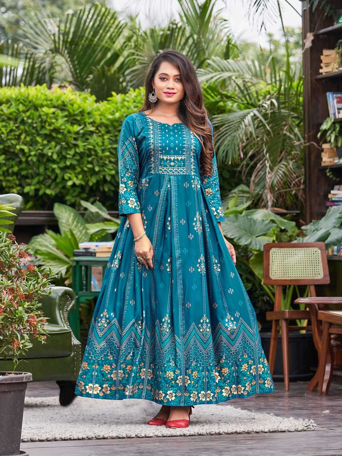Beautiful Angrakha style Crepe-georgette Layered Kurti with brilliant  embroidery embellishment. | Indian fashion dresses, Party wear dresses,  Stylish dress book