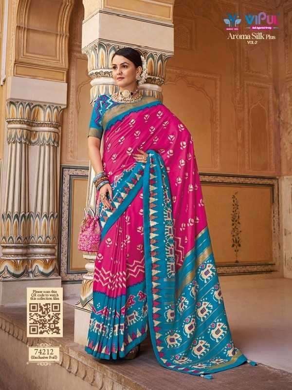 aroma silk plus vol 2 saree by vipul designer patola silk sarees are available at wholesale price 2023 10 07 15 58 13