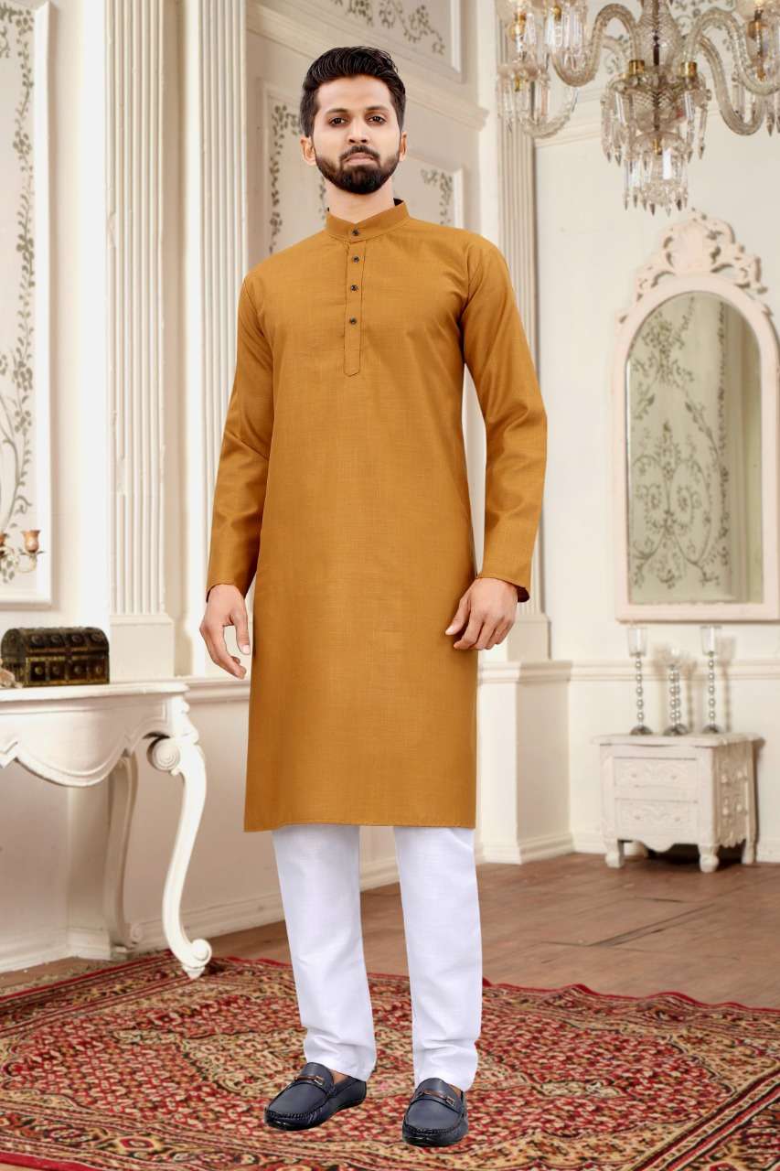 DESI BOYS DESIGNER TRADITIONAL WEAR COTTON KURTIA WITH PAYJAMA ARE AVAILABLE AT WHOLESALE PRICE