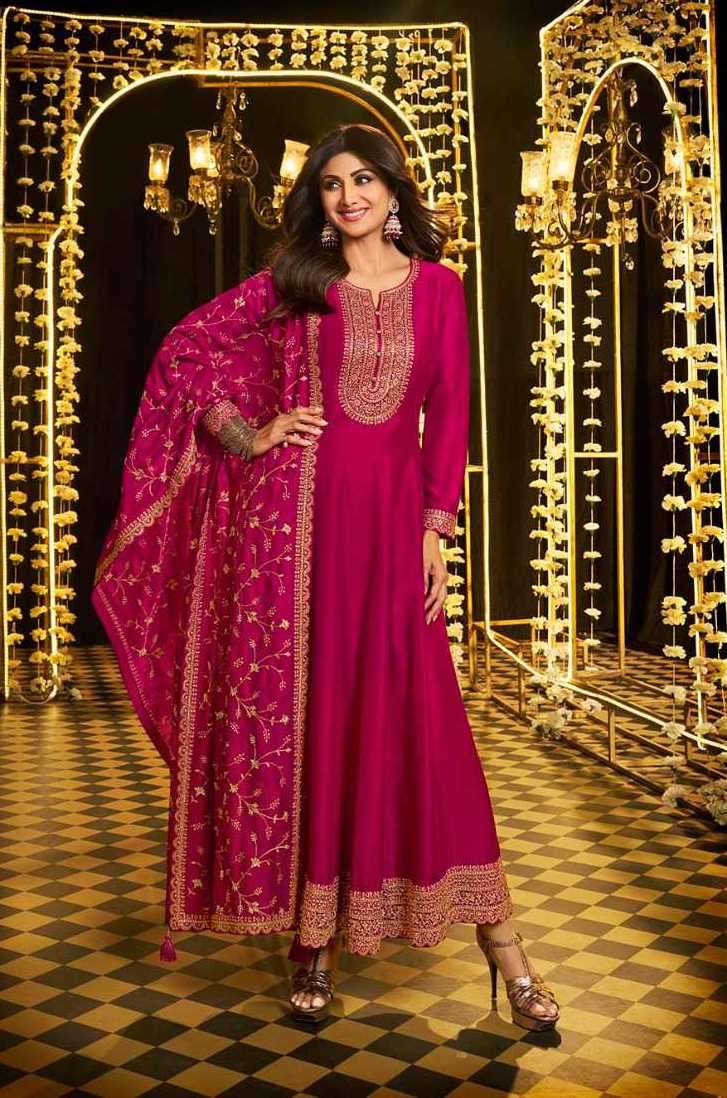 FESTIV COLLECTION SERIES 1141 TO 1144 BY VATSAM DESIGNER WITH WORK VISCOSE DOLA SILK READYMADE SUITS ARE AVAILABLE AT WHOLESALE PRICE