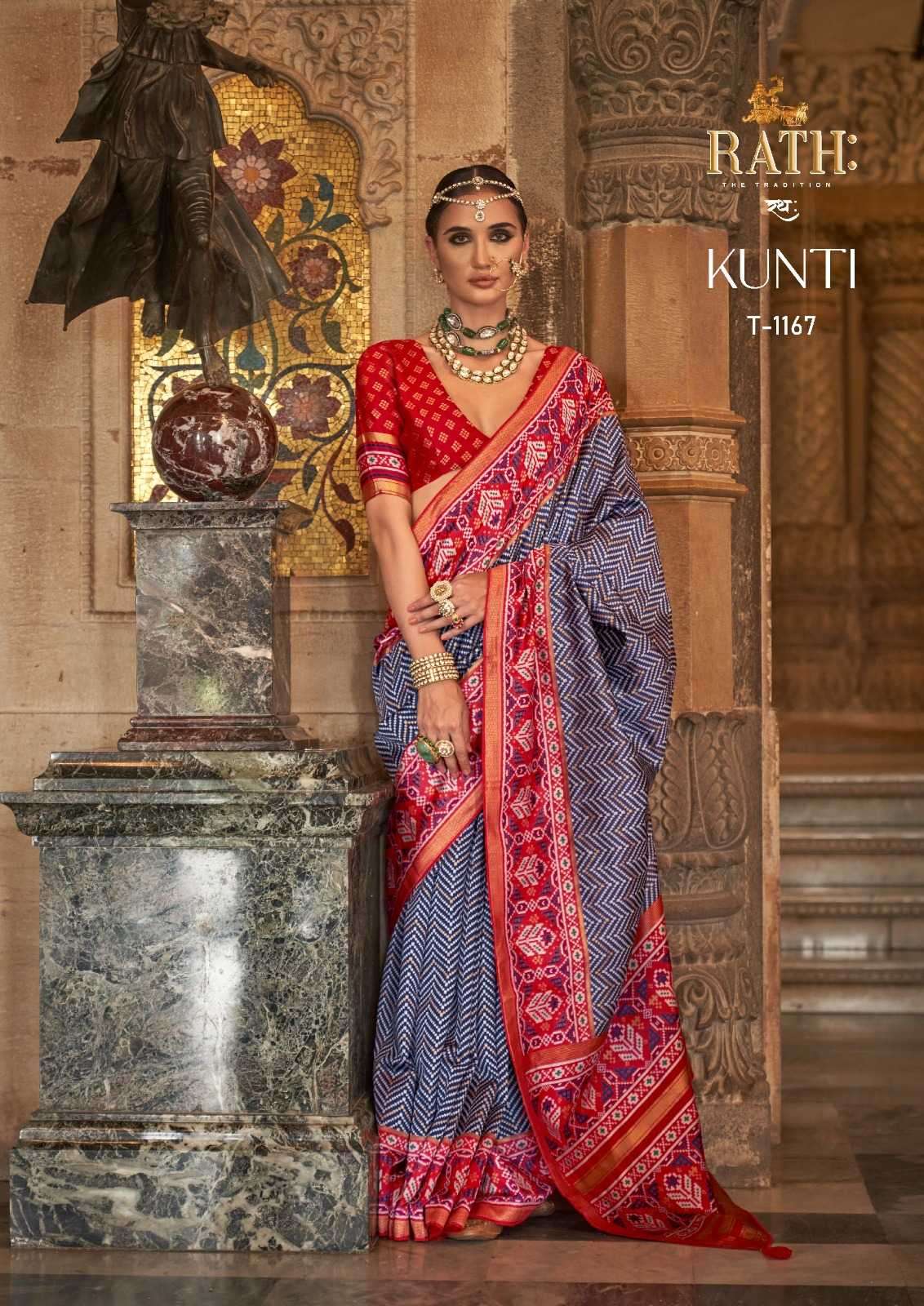 KUNTI SERIES 1162 TO 1171 SAREE BY RATH DESIGNER SOFT SILK SAREES ARE AVAILABLE AT WHOLESALE PRICE