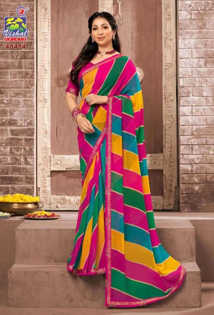 TULSI VOL-5 SERIES 48474 TO 48485 SAREE BY VISHAL DESIGNER FANCY SAREES ARE AVAILABLE AT WHOLESALE PRICE