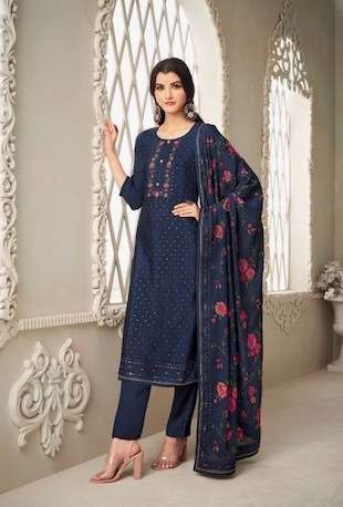 PEHNAVA SERIES 101 TO 106 BY MAISHA DESIGNER WITH WORK CHINON SUITS ARE AVAILABLE AT WHOLESALE PRICE
