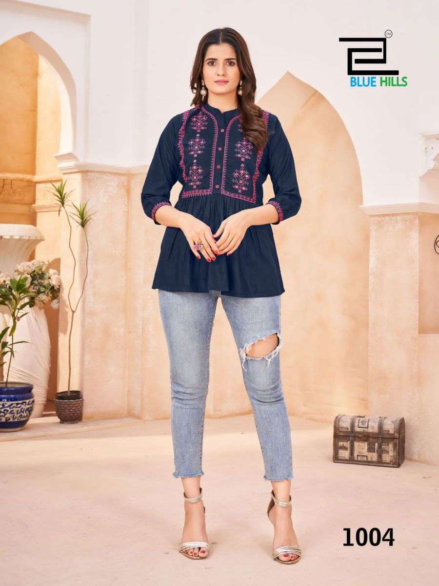 BLACK BERRY SERIES 1001 TO 1008 BY BLUE HILLS DESIGNER WITH WORK RAYON TOPS ARE AVAILABLE AT WHOLESALE PRICE
