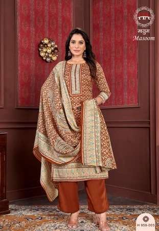 MASOOM SERIES 959 BY HARSHIT FASHION DESIGNER PRINTED PASHMINA SUITS ARE AVAILABLE AT WHOLESALE PRICE