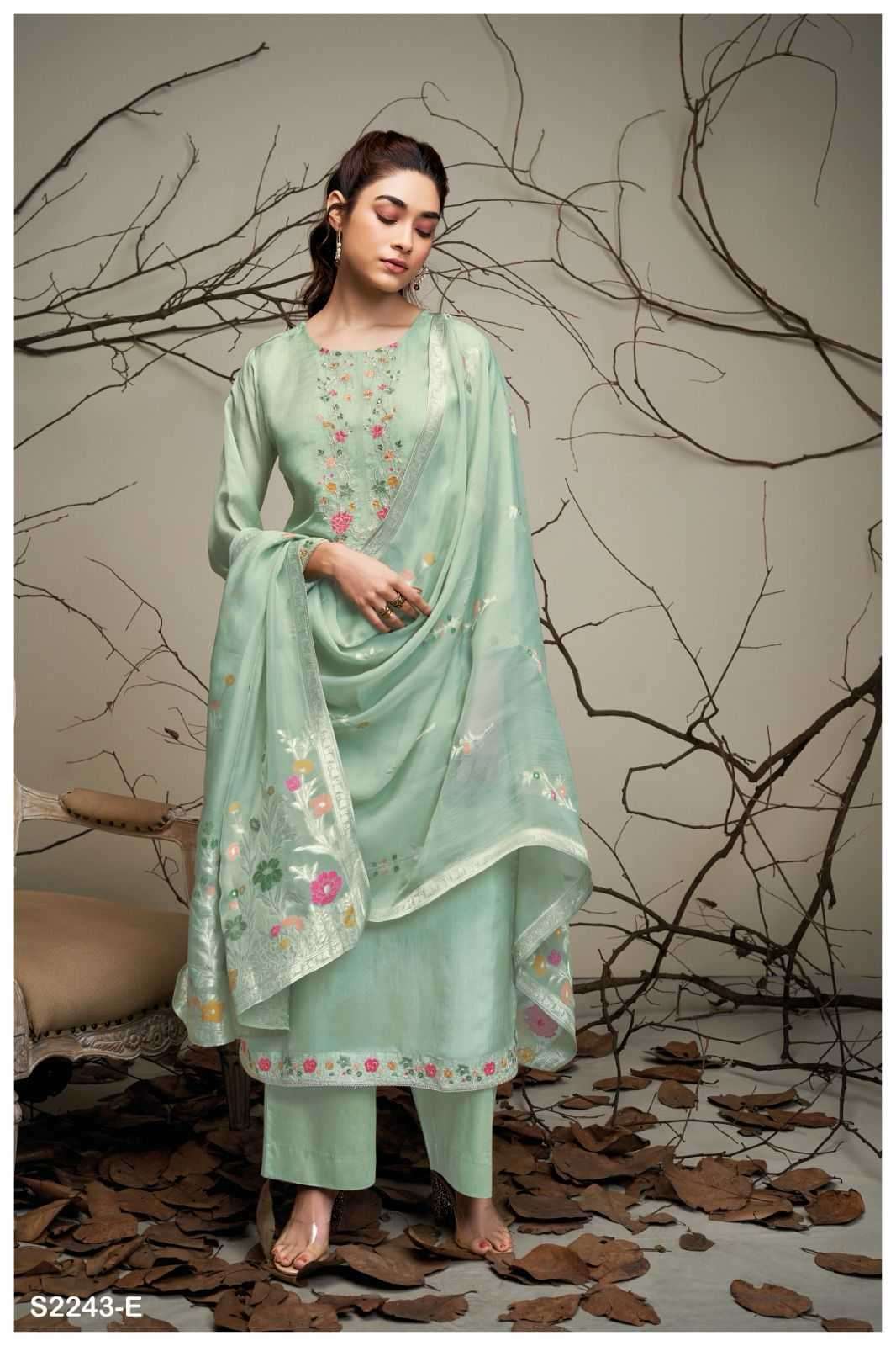 Ganga Circle of Amore Pure Silk Satin Salwar Suit D.No 6811 | Digital  dress, Ladies suits indian, Kurta designs