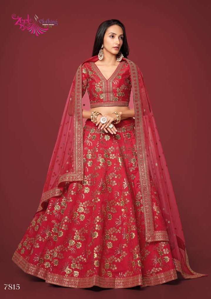 THE MODERN VIBES VOL-2 SERIES 7811 TO 7816 BY ZEEL DESIGNER WITH WORK SILK LEHENGAS ARE AVAILABLE AT WHOLESALE PRICE