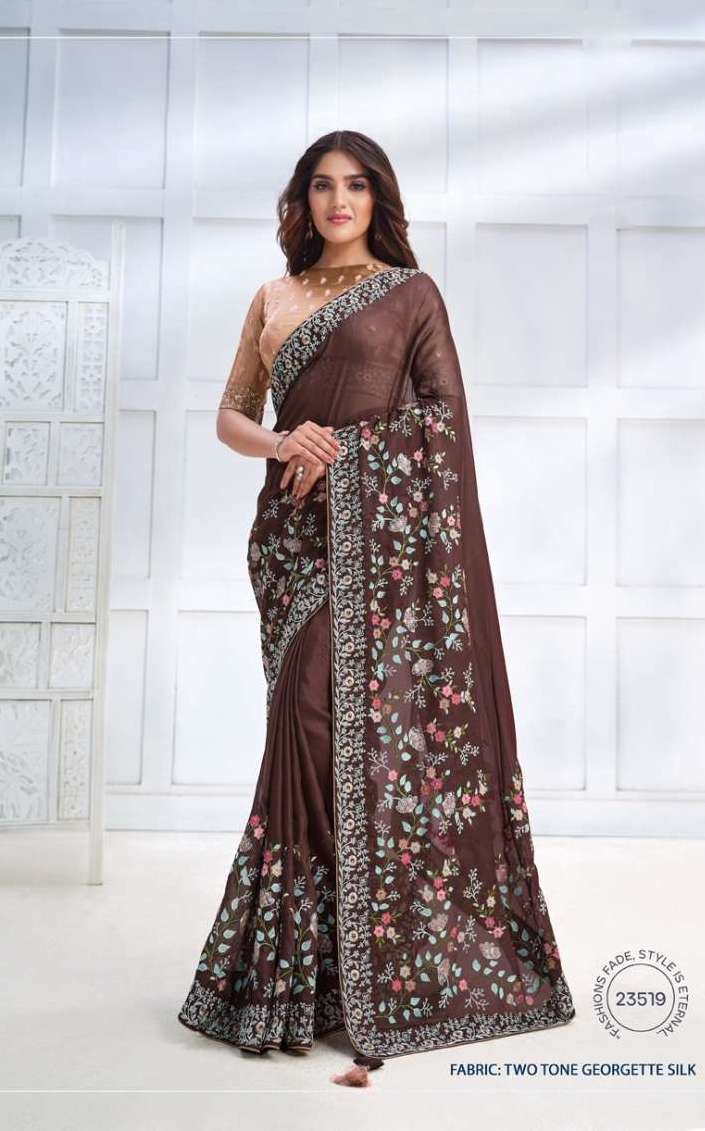 MAJESTIC SERIES 23500 SAREE BY MAHOTSAV DESIGNER WITH WORK READYMADE SAREES ARE AVAILABLE AT WHOLESALE PRICE