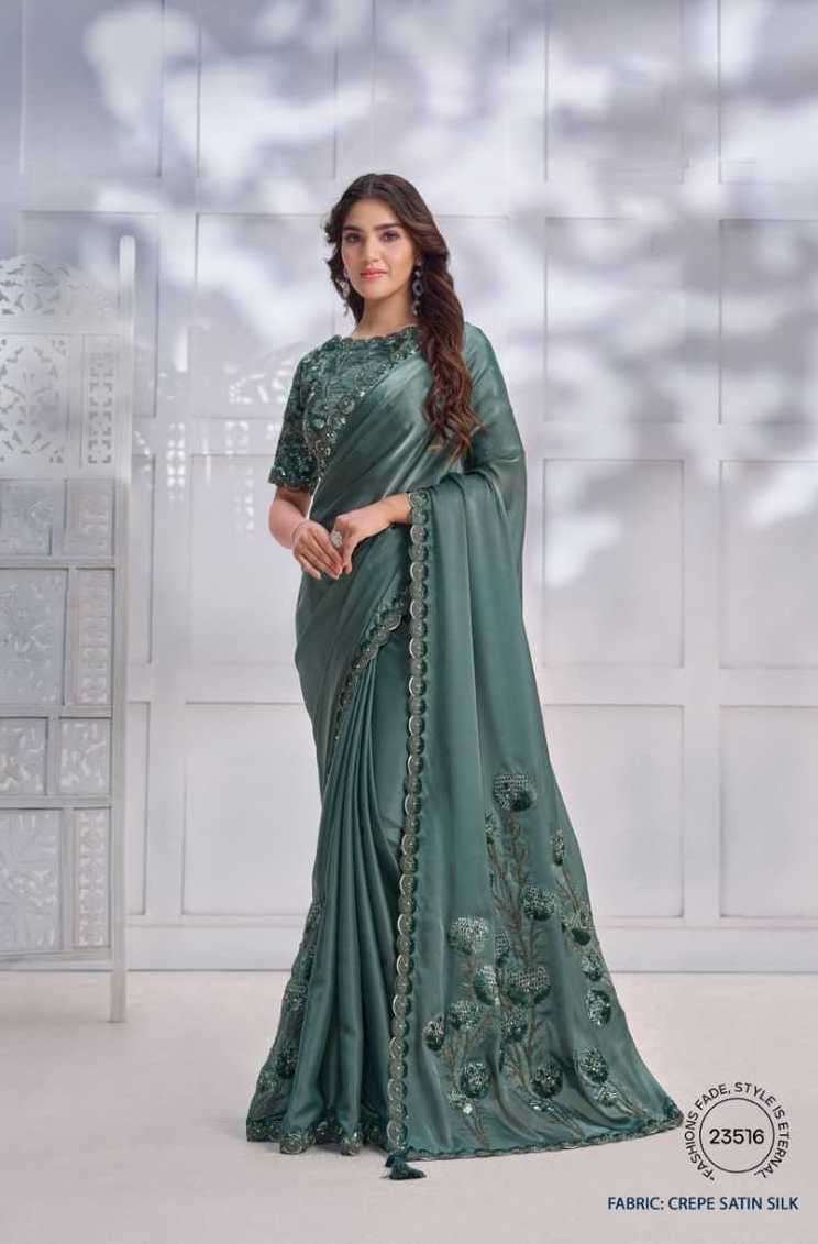 MAJESTICA SERIES 23500 SAREE BY MAHOTSAV DESIGNER WITH WORK PARTY WEAR READYMADE SAREES ARE AVAILABLE AT WHOLESALE PRICE