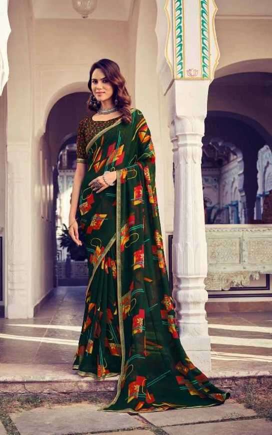 NIRJALA SERIES 75501 TO 75512 SAREE BY VIPUL DESIGNER WITH PRINTED  GEORGETTE SAREES ARE AVAILABLE AT WHOLESALE PRICE