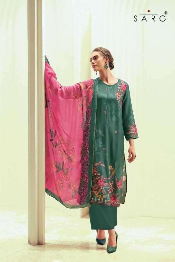 PETALS SERIES 700 BY SARG DESIGNER WITH PRINTED AND HAND WORK VISCOSE SIMMER SUITS ARE AVAILABLE AT WHOLESALE PRICE