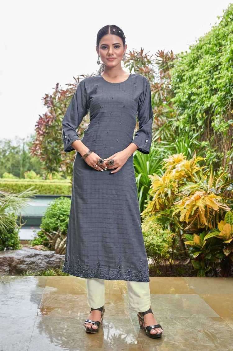 BELLA SERIES 13422 TO 13427 KURTI BY KALAROOP DESIGNER RAYON LONG KURTIS ARE AVAILABLE AT WHOLESALE PRICE