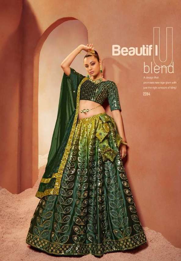 BRIDESMAID VOL-29 SERIES 2281 TO 2285 BY SHUBHKALA DESIGNER WITH HEAVY WORK VELVET LEHENGA CHOLI ARE AVAILABLE AT WHOLESALE PRICE