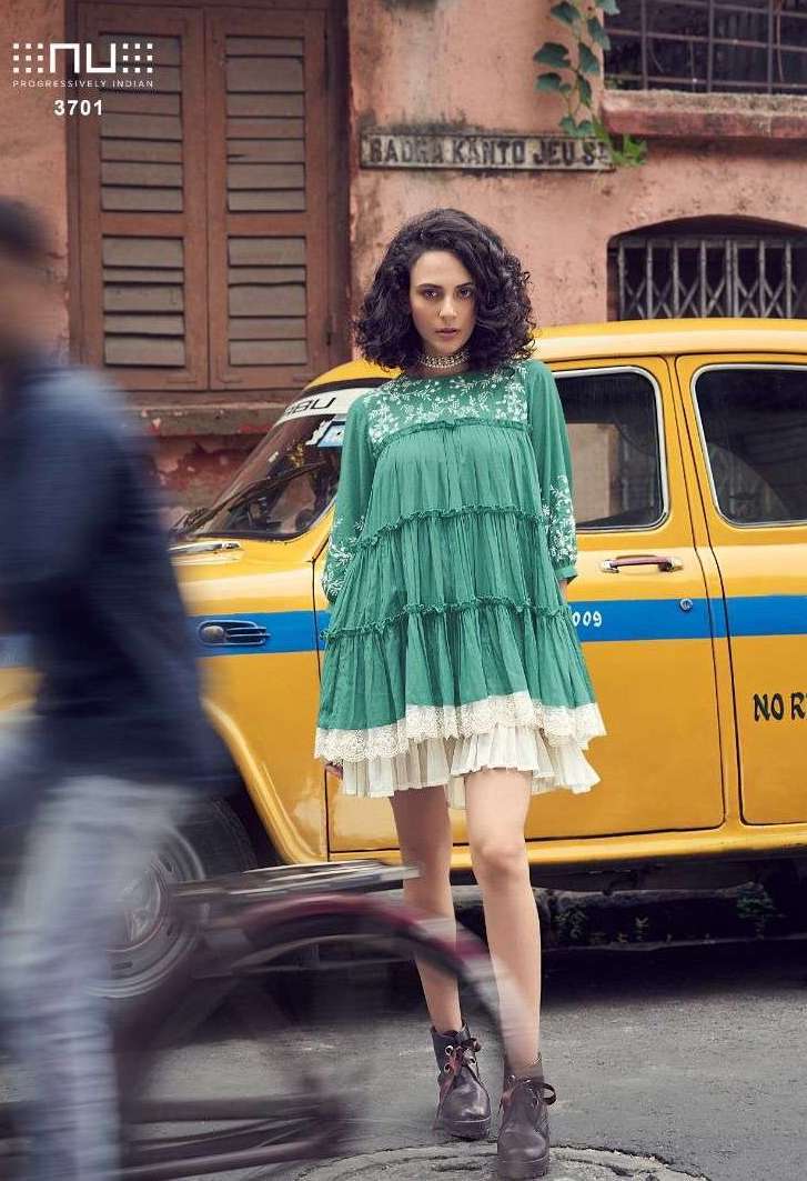 NU VOL-37 SERIES 3701 TO 3704 BY NU DESIGNER MUL COTTON SHORT KURTIS ARE AVAILABLE AT WHOLESALE PRICE