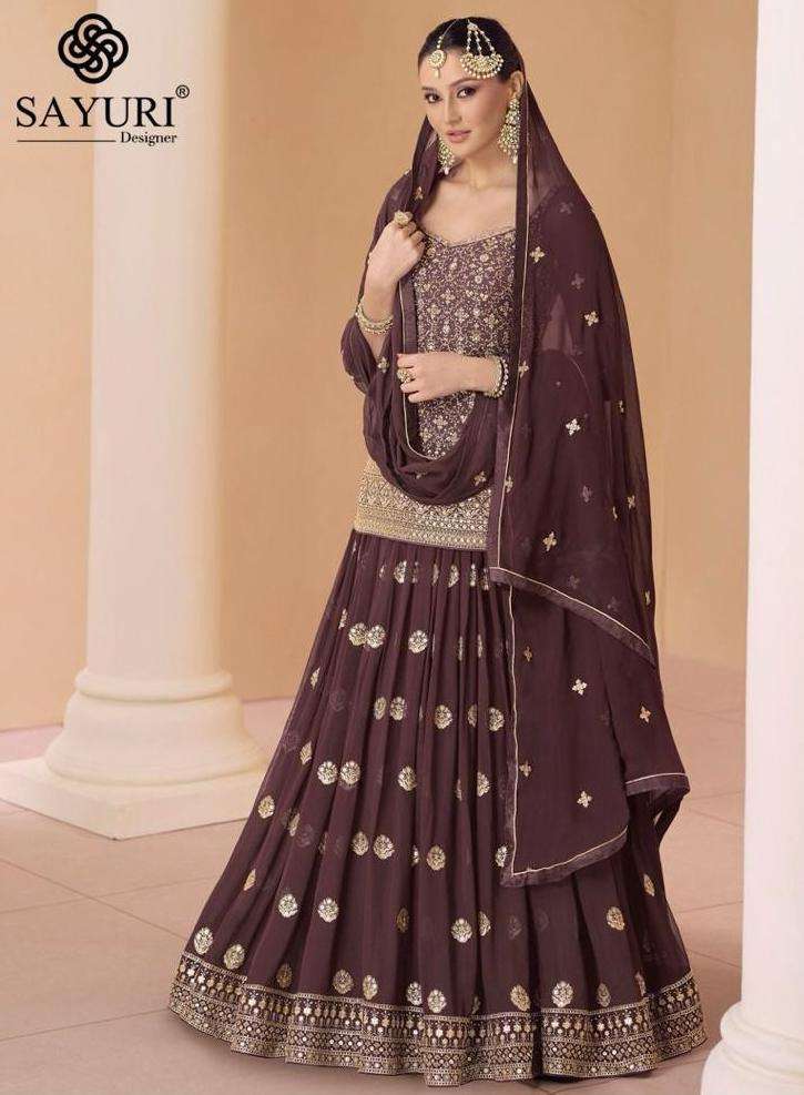 SARA SERIES 5419 TO 5421 BY SAYURI DESIGNER WITH WORK GEORGETTE READYMADE SUITS ARE AVAILABLE AT WHOLESALE PRICE