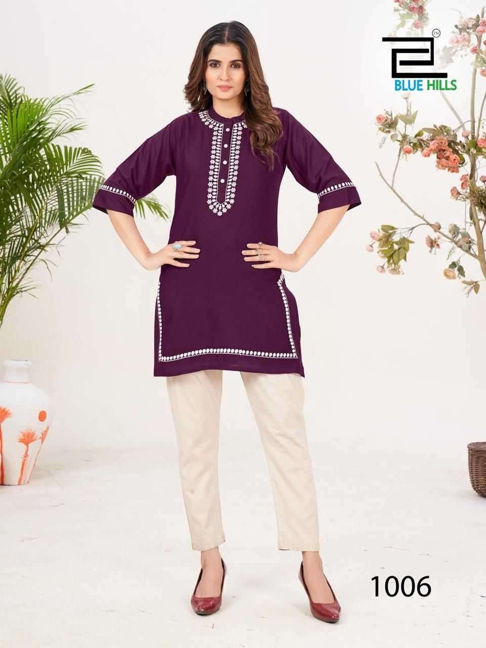 SWISS SERIES 1001 TO 1006 BY BLUE HILLS DESIGNER WITH WORK RAYON TOPS ARE AVAILABLE AT WHOLESALE PRICE