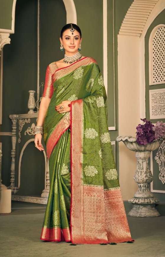 TRISHA ROYAL SERIES 7901 TO 7909 SAREE BY PANKH DESIGNER WITH WORK TISSUE SILK SAREES ARE AVAILABLE AT WHOLESALE PRICE