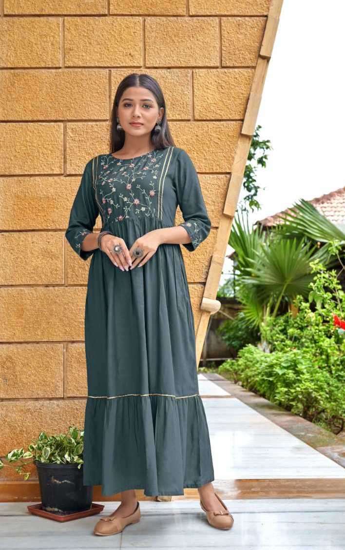 ZOYA VOL-4 SERIES 13516 TO 13619 KURTI BY KALAROOP DESIGNER WITH WORK RAYON KURTIS ARE AVAILABLE AT WHOLESALE PRICE