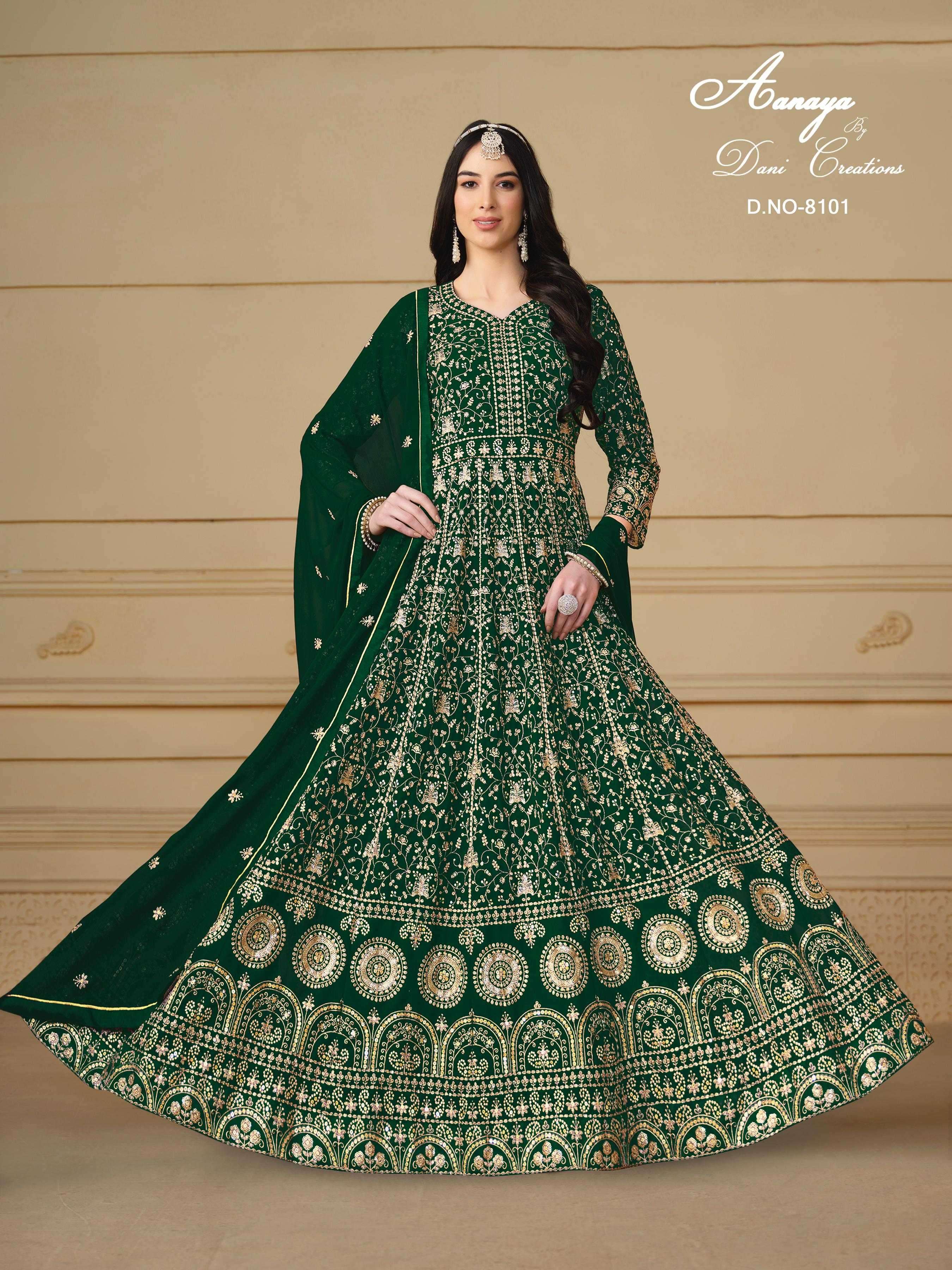 AANAYA VOL-181 SERIES 8101 TO 8104 BY DANI DESIGNER WITH HEAVY WORK GEORGETTE BRIDAL WEAR SUITS ARE AVAILABLE AT WHOLESALE PRICE