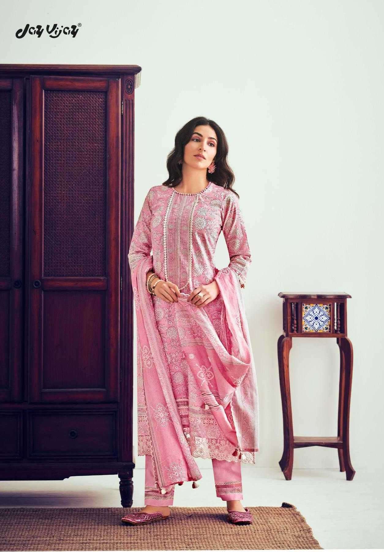 ALMARI SERIES 8861 TO 8866 BY JAY VIJAY DESIGNER WITH PRINTED AND WORK COTTON SUITS ARE AVAILABLE AT WHOLESALE PRICE